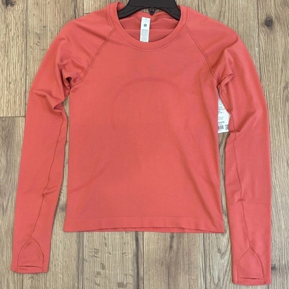 NWT Lululemon Swiftly Tech Long Sleeve Shirt *Race Size 4 In Desert Red